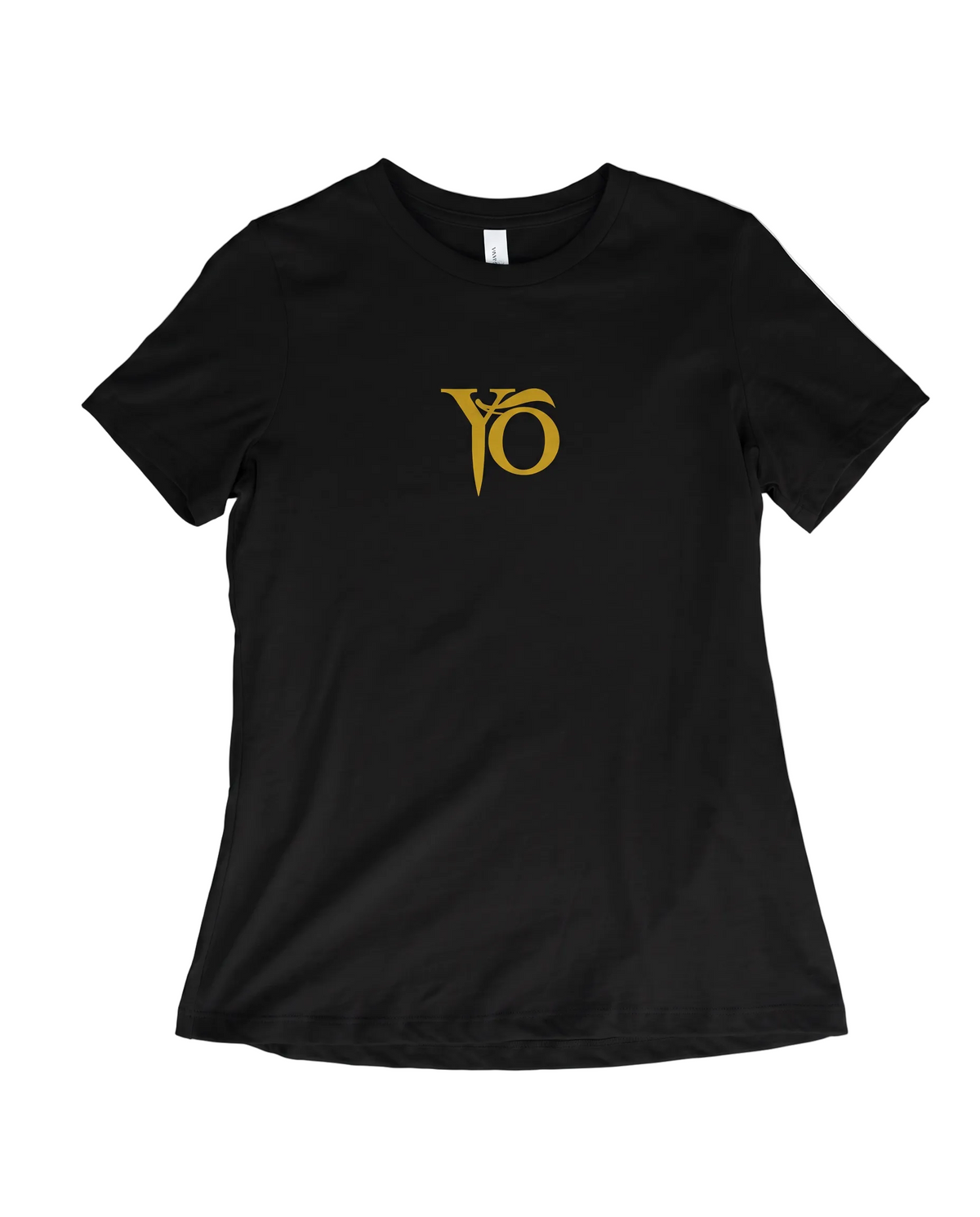 Yö Keltainen logo – lady-fit T-paita
